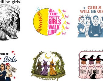 Paquete de citas feministas PNG, imágenes prediseñadas de brujas, ilustración patriótica (archivo SVG)