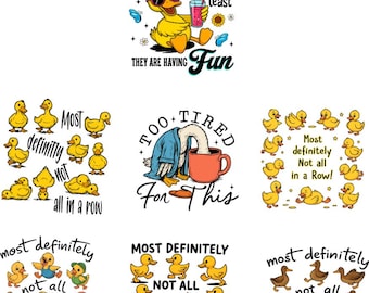 Funny Ducks PNG: Sarcastic Cartoon Animal Design (Digital Download)