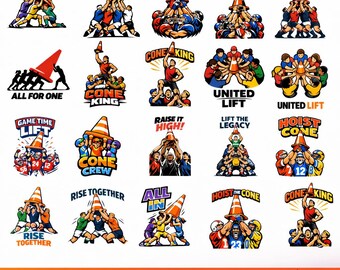 Team Work Quotes Png Svg bundle, Team Spirit Cone Lifting (Digital Download)