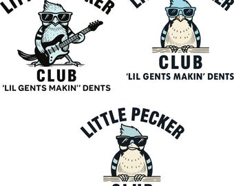 Club del Pequeño Pájaro Carpintero PNG, Clipart de Pájaro Carpintero Divertido (Descarga Digital)