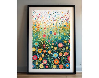 Wildflower print, Modern Nursery Wall Décor (Digital Download)