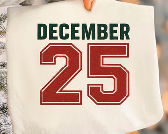 December 25 Christmas PNG | Retro Holiday Sublimation (Digital Download)