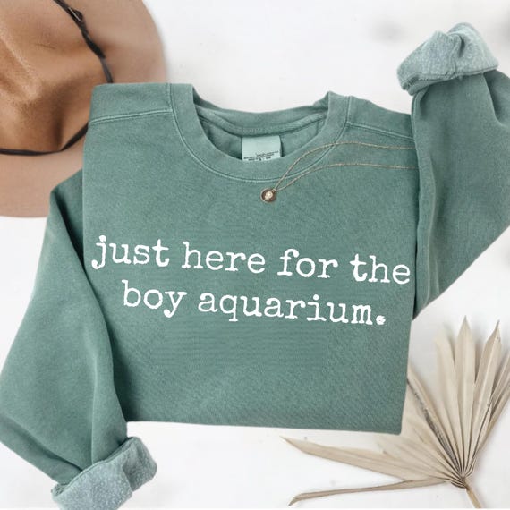 Boy Aquarium png,Minimal Typography Crewneck png, Hockey Romance BookTok Inspired Pullover, Reader Aesthetic png, Book Lover Gift png