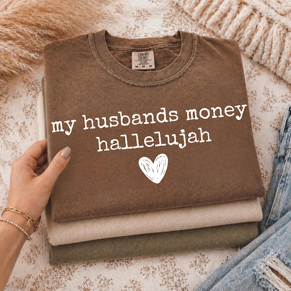 My Husband's Money Hallelujah Png, Funny Wife Png, Trendy Coquette Bow PNG, Christian Humor PNG, Funny Marriage Shirt ,Sublimation PNG,