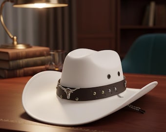 Kapelusz kowbojski z zamszu w stylu vintage – Western Cowgirl z dużym rondem, unisex