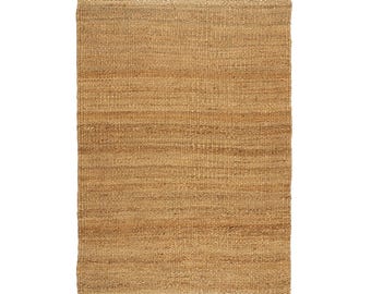 Handwoven Natural Jute Rug, Eco-Friendly Boho Floor Mat, Custom Sizes Carpet