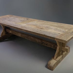 Reclaimed Oak Dining Table: 280 × 100 × 75 cm Handmade Rustic  Furniture