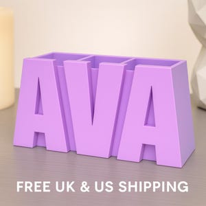 Portapenne personalizzato con nome / Organizer da scrivania personalizzato / Portapenne e porta trucchi / Decorazioni per bambini e ufficio / Regalo per colleghi