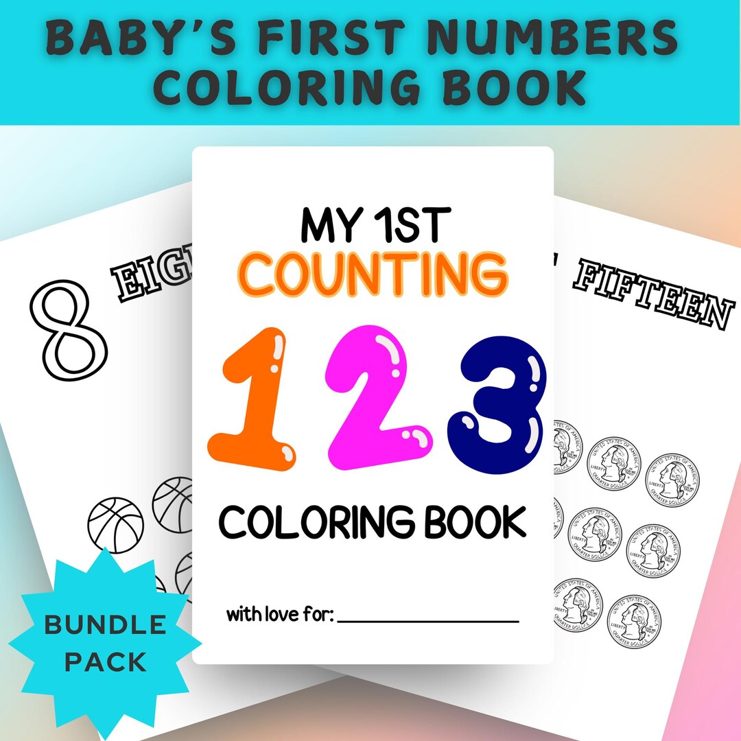 Baby's First Numbers Coloring Book | Toddler Learning (PDF) - Etsy