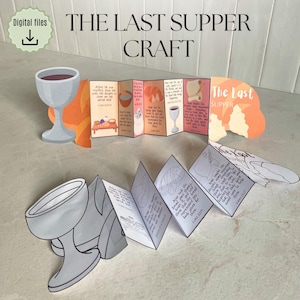 The Last Supper folding surprise craft, Holy week story for kids, Bible Printable Activity, Sunday School, VBS, Homeschool, Christian supply