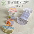 Easter story folding surprise craft, Holy week story for kids, Bible Printable Activity, Sunday School, Homeschool, He is risen, Christian product logo