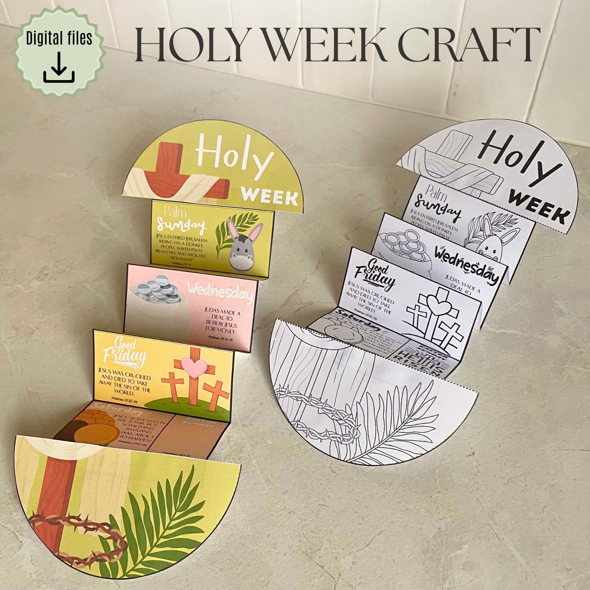 Holy Week Countdown Folding Surprise Craft, Easter Story for Kids ...