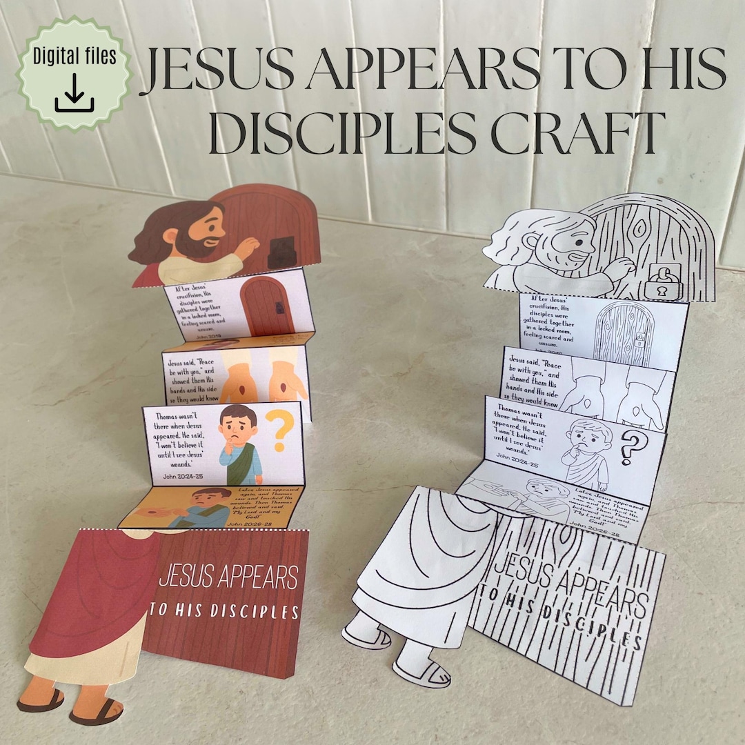 Jesus Appears to His Disciples Folding Surprise Craft, Holy Week for ...