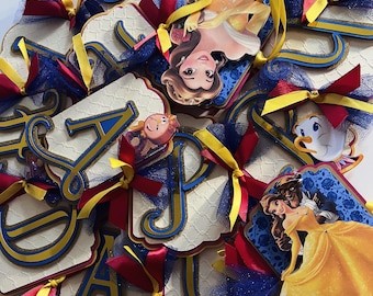 Beauty and the Beast birthday banner- Princess Party Decorations - Belle Party decorations- Beauty and the Beast party supplies- Belle Party