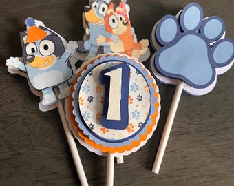 Bluey Cupcakes Topper-Bluey Birthday Cupcakes Toppers
