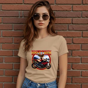 Biker Chick T-Shirt, Motorcycle Lover Tee, Women Biker Shirt, Cool Riding Outfit, Gift for Female Biker, Trendy Biker Apparel