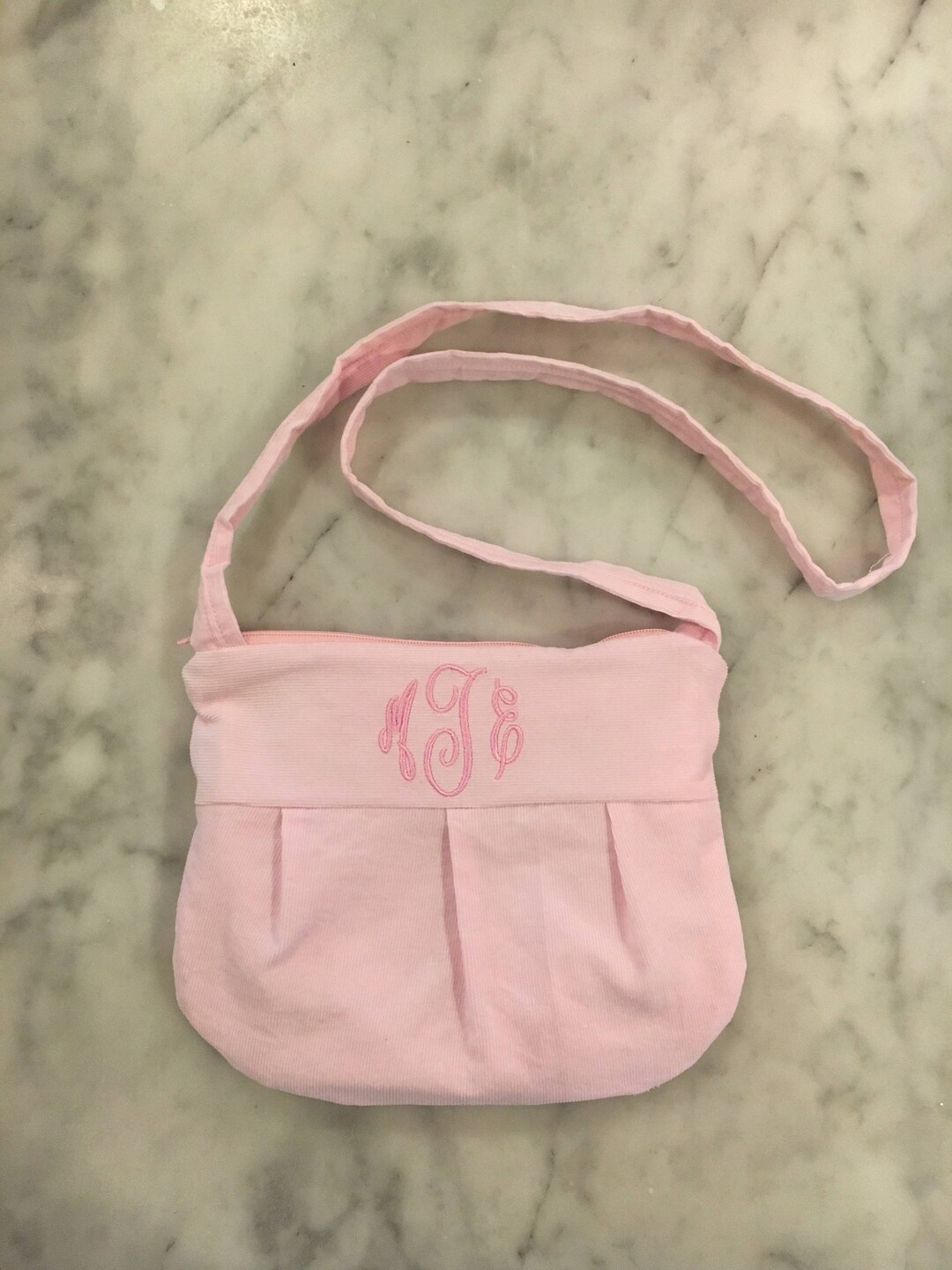Girls Corduroy Purse, Monogram Purse for Little Girls, Corduroy, Lined