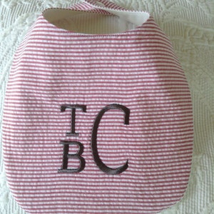 Baby Boys Bubble, seersucker, red and white stripe, matching bib available, FREE MONOGRAM, Patriotic, john john, Jon Jon, Shortall image 6