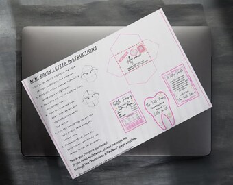 Mini Tooth Fairy Set , Printable Fairy Envelope, Receipt, Letter and Tooth Certificate, Canva Editable , Kids Lost Tooth Printable