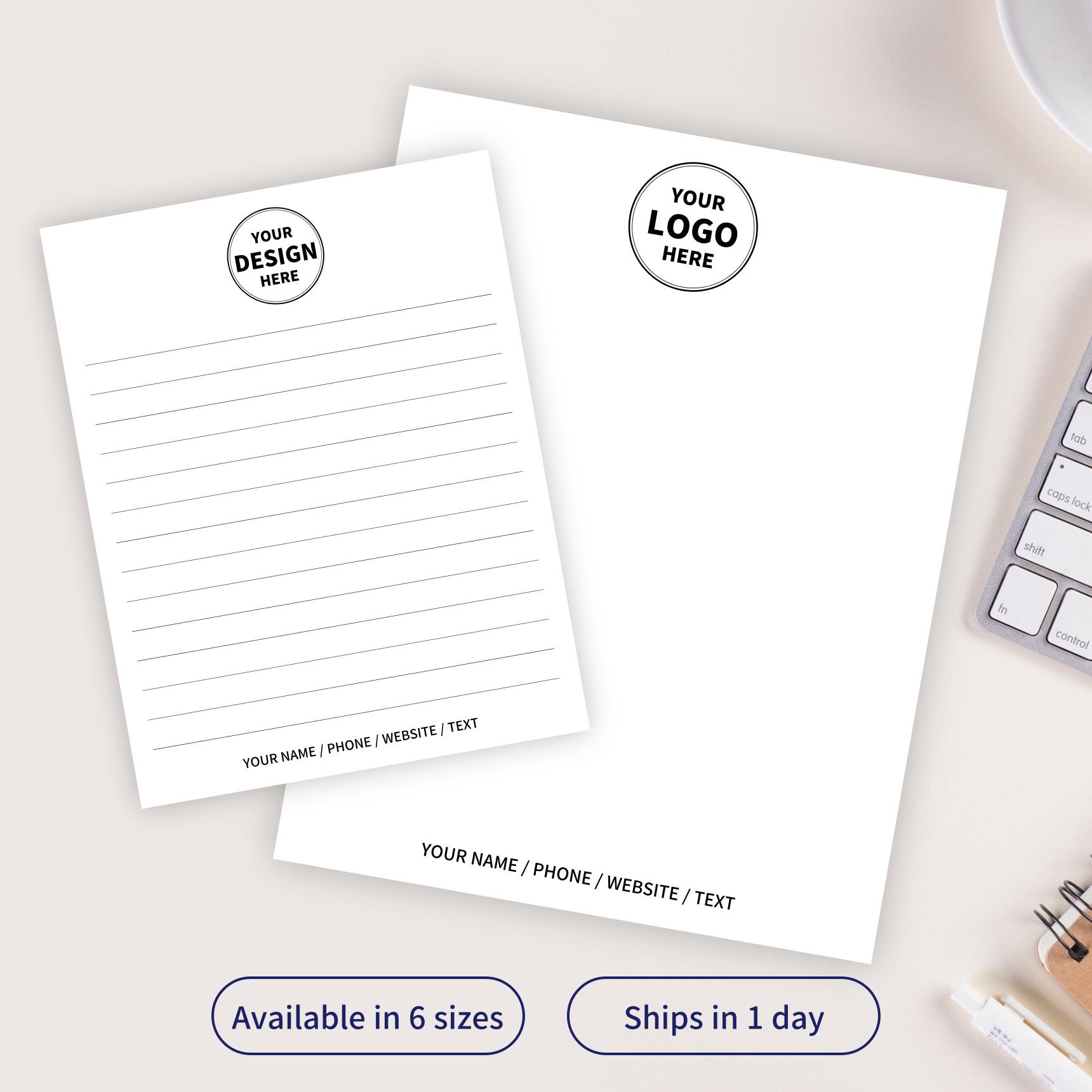 Personalized Business Notepad Custom Logo Notepad | Custom Stationery ...