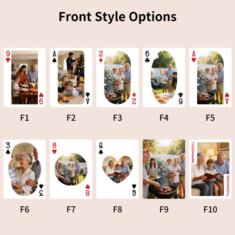 Personalized Family Photo Playing Cards – Custom Card Deck, Gift for ...