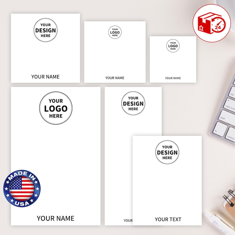 Personalized Business Notepad Custom Logo Notepad | Custom Stationery ...