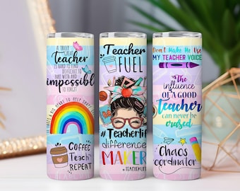 Teacher Quotes Tumbler PNG Design | Inspirational Gift (Digital Download)