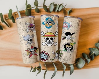 Anime Pirate Skull 20oz Tumbler Wrap | Sublimation PNG (Digital Download)