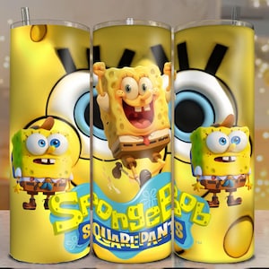SpongeBob Tumabler Wrap Png SquarePants 20oz Tumbler - Fun and Vibrant Sublimation Design for Fans Tumbler Wrap Digital Download