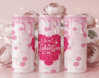 Valentine Tumbler Wrap PNG | Heart Candy Design, 20oz Skinny Tumbler (Digital Download)