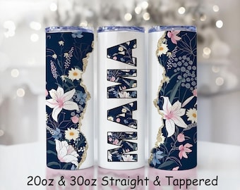 Leopard Mama Tumbler Wrap PNG: Sublimation Design (Digital Download)