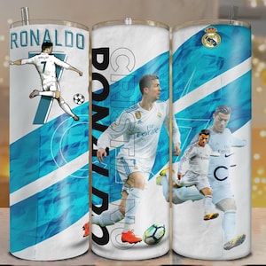 Cristiano Ronaldo 20oz Tumbler | Sports Water Bottle | Real Madrid Fan Gift | Soccer Lover Cup | Tumblers | Unique Gift for Football Fans