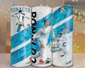 Cristiano Ronaldo Tumbler: Real Madrid Soccer Fan Gift