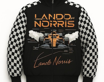 Custom Racing Bomber Jacket: Vintage Motorsport Style, Personalized Name & Number