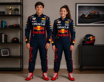 Max Verstappen Red Bull Racing Suit 2026 – Kombinezon wyścigowy F1, kostium Formuły 1, strój wyścigowy do sportów motorowych