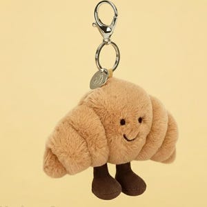 Kawaii Plush Keychains,  Amuseable Croissant, Sunshine and marshmallows Charms, Soft Plush Keychain Soft Bag Accessories