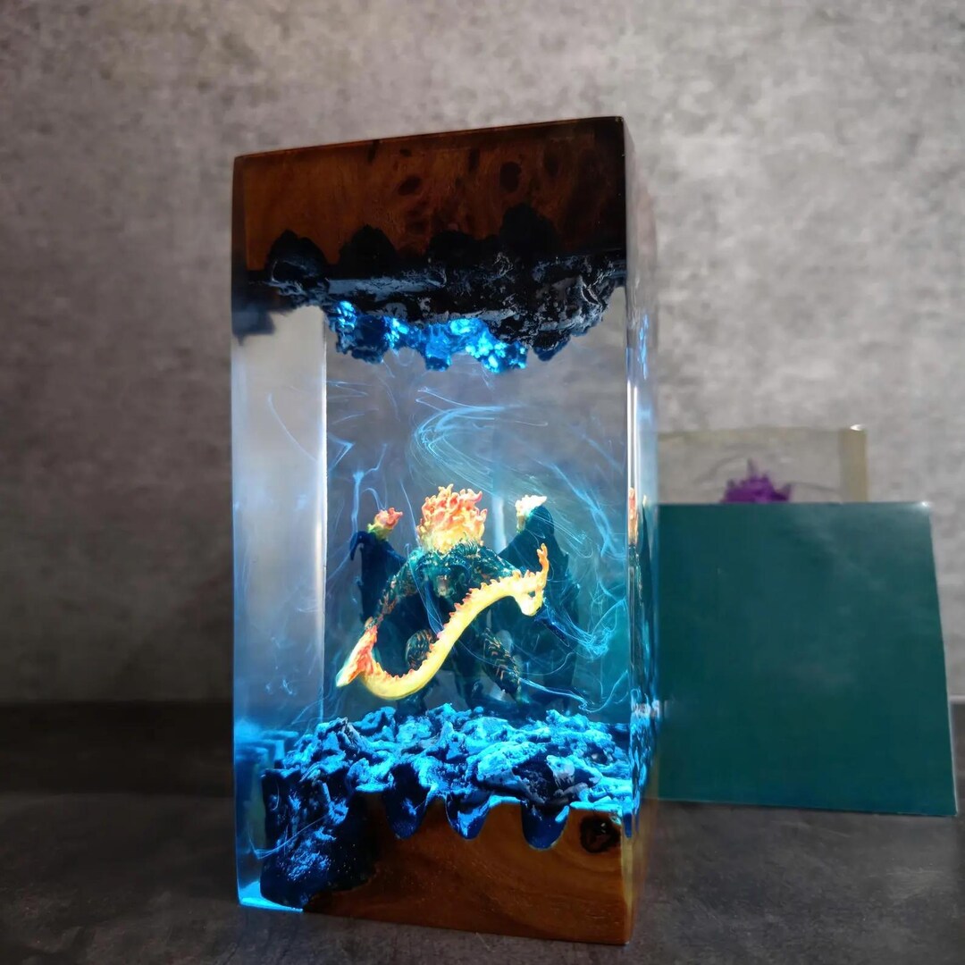 Alrog L/o.rd Rin.gs B.alrog Resin Lamp, Ring Handmade Decor Epoxy Lamp ...