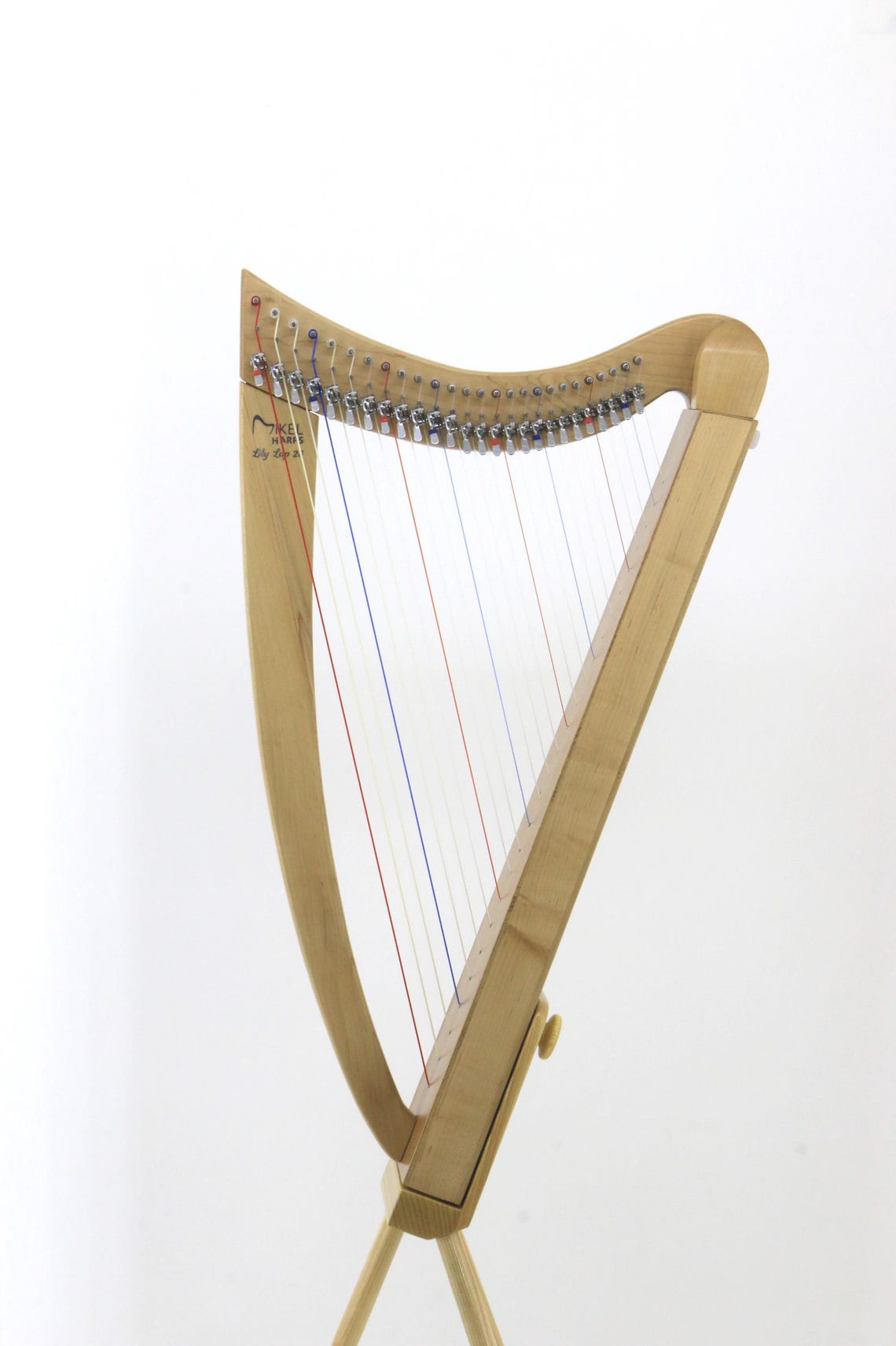 String Lever 26 String Lever Harp: Ash Wood Celtic Lap Harp With Bag & Wrench - Etsy