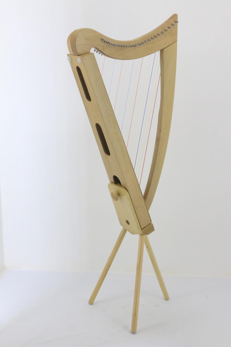 String Lever 26 String Lever Harp: Ash Wood Celtic Lap Harp With Bag & Wrench - Etsy