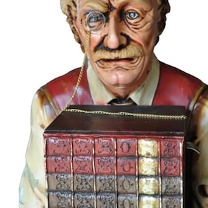 Albert Einstein CD Holder, Fiberglass Life Size Figure, Vintage Furniture Decor, Local Pickup Only