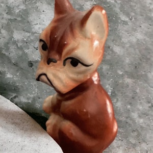 Vintage Ceramic Porcelain Boxer Dog Figurine