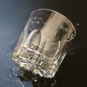 Etched Ice Bucket, Heritage by PRINCESS HOUSE, Crystal Glass With Floral Etching
