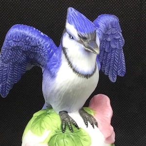 Vintage Bell, Blue Jay Bird Bell Figurine by Avon