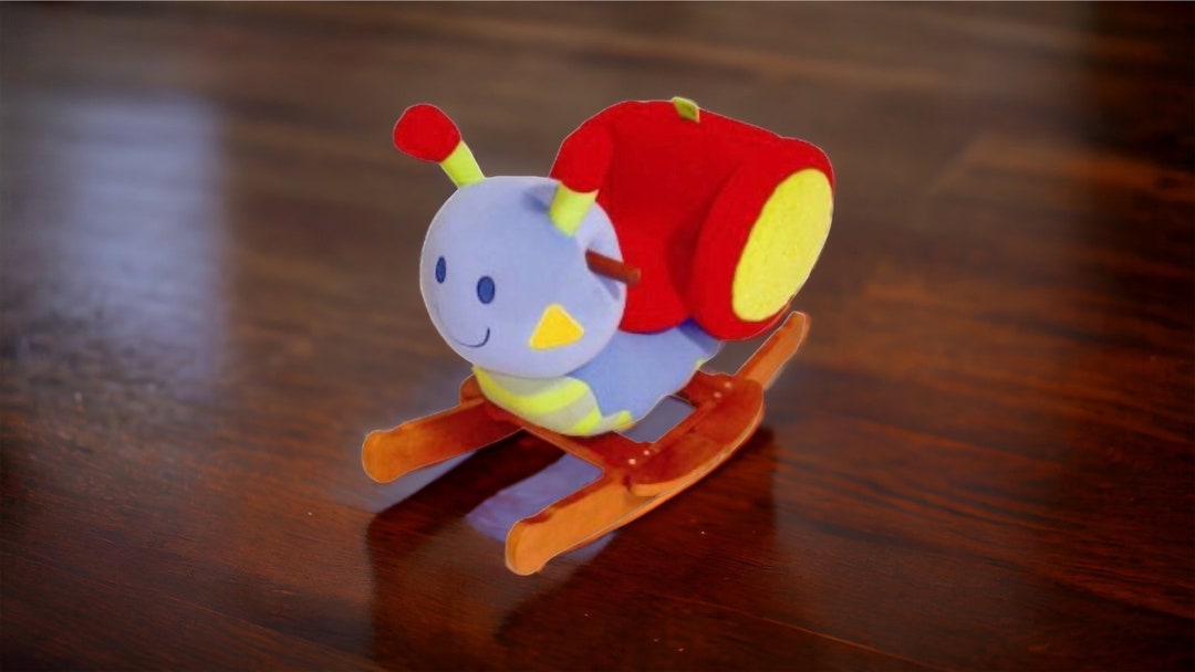 Wooden and Cloth Rock A Bye Snail, Sandy the Snail, Rocking Bug With ...