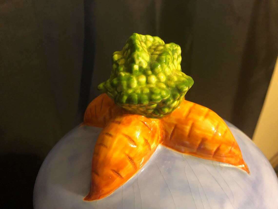 Vintage ZRIKE Canister Set Cornucopia Hand Painted Vegetable Etsy