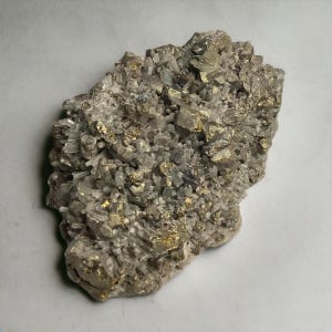 Beautiful Quartz and Pyrite Stone, 3.5 Pound Mineral Specimen, Home Decor
