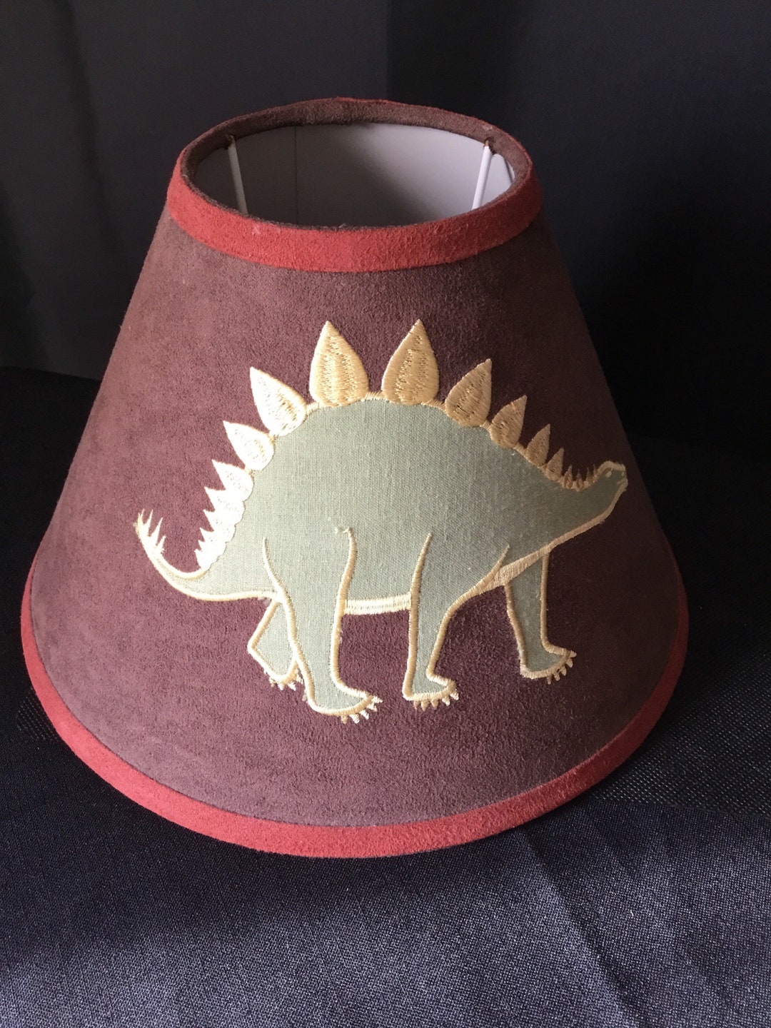 Suede Lamp Shade Dinosaur Lamp Shade Child Decor Etsy