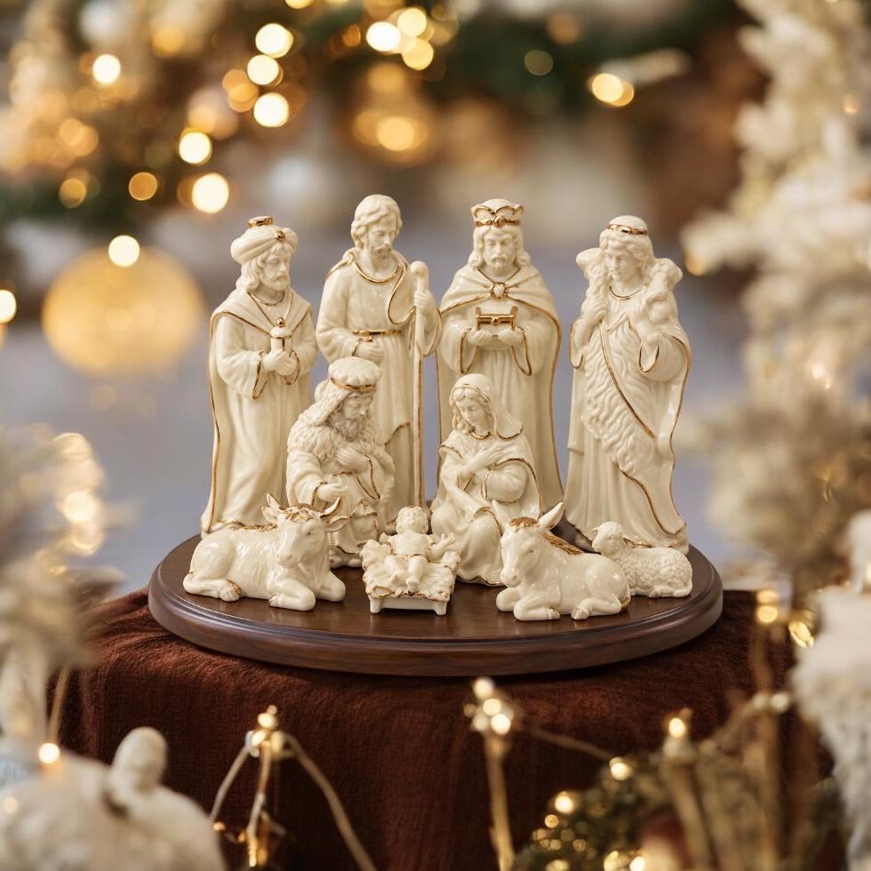 Porcelain Ceramic Nativity - Etsy