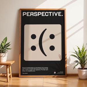 Perspective Poster, You Decide Print, Minimalist Swiss Design, Choice Wall Art, Motivational Gift