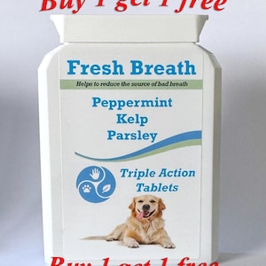 Fresh breath and teeth triple action tablets for dogs BUY 1 GET 1 FREE
